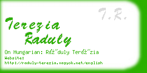 terezia raduly business card